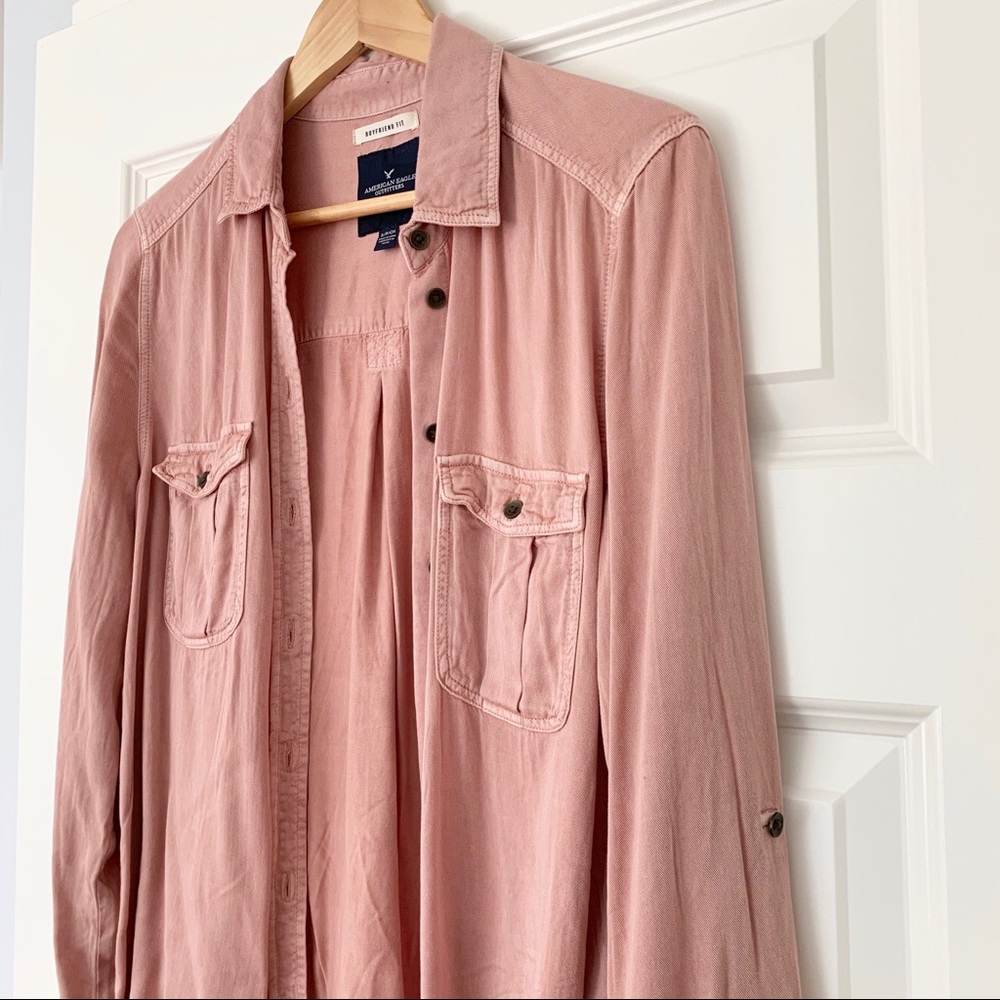 Light Pink Button-Down Top - Picture 2 of 2